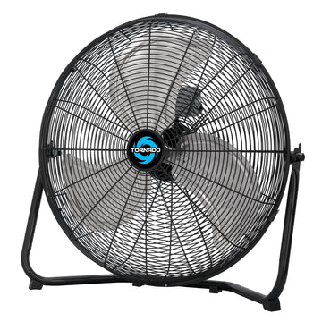 20 Inch High Velocity Metal Floor Fan, 3-Speed Powerful Cooling, 120° Adjustable Tilt, 6.0 FT Cord, UL Safety Listed
