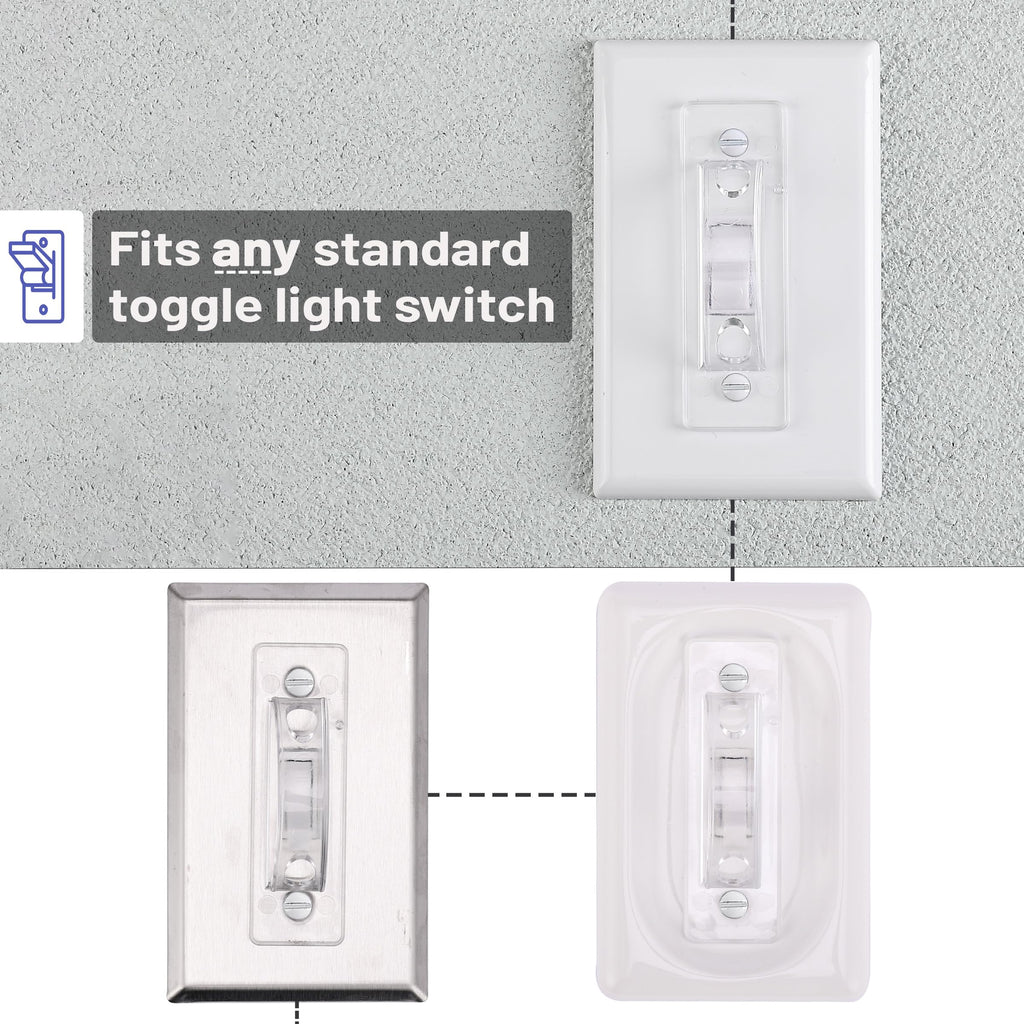 Light Switch Guard Cover, 12 Pack, Clear, Toggle Switch Cover, Child Proof