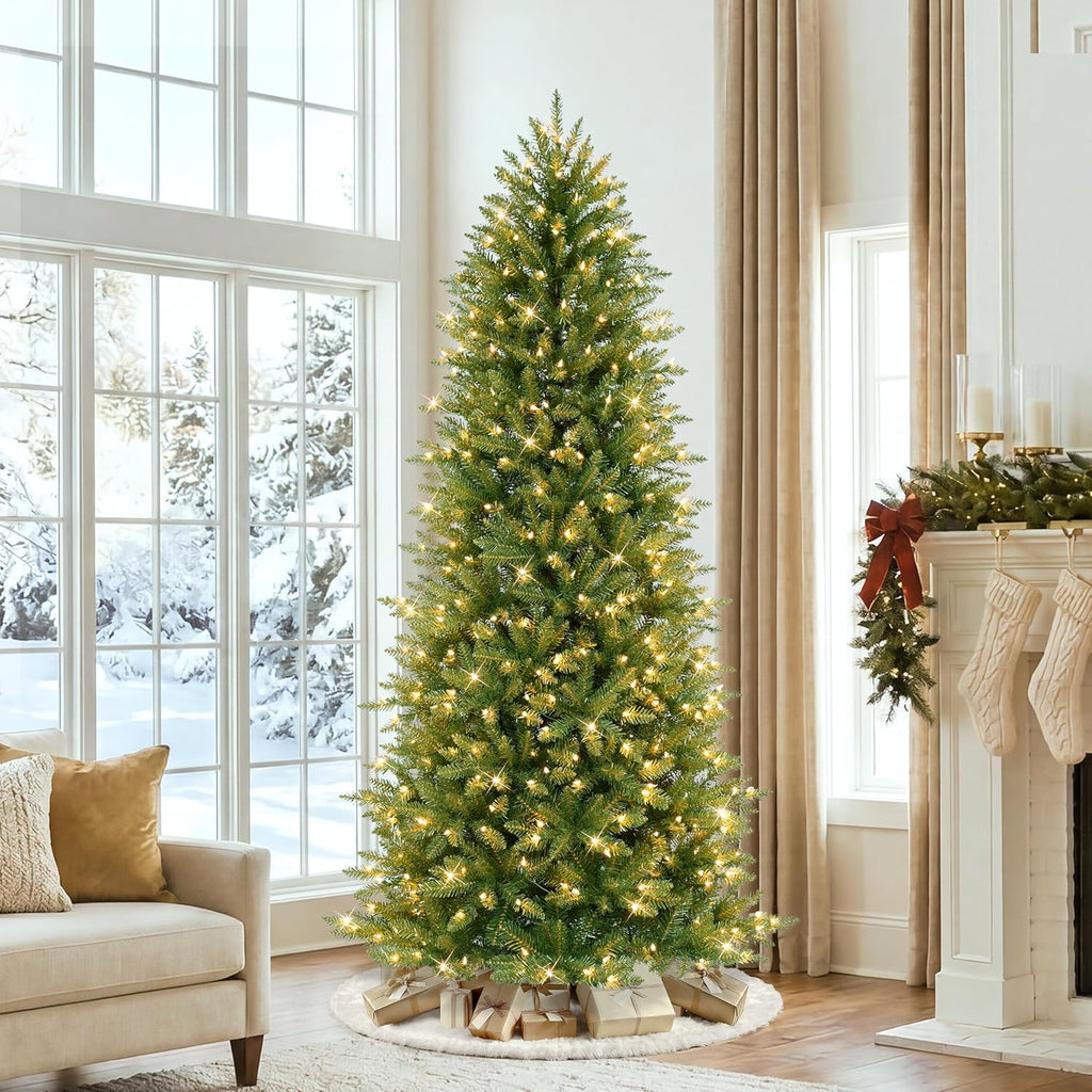 International 7.5ft Pre-Lit Slim Fraser Fir Christmas Tree