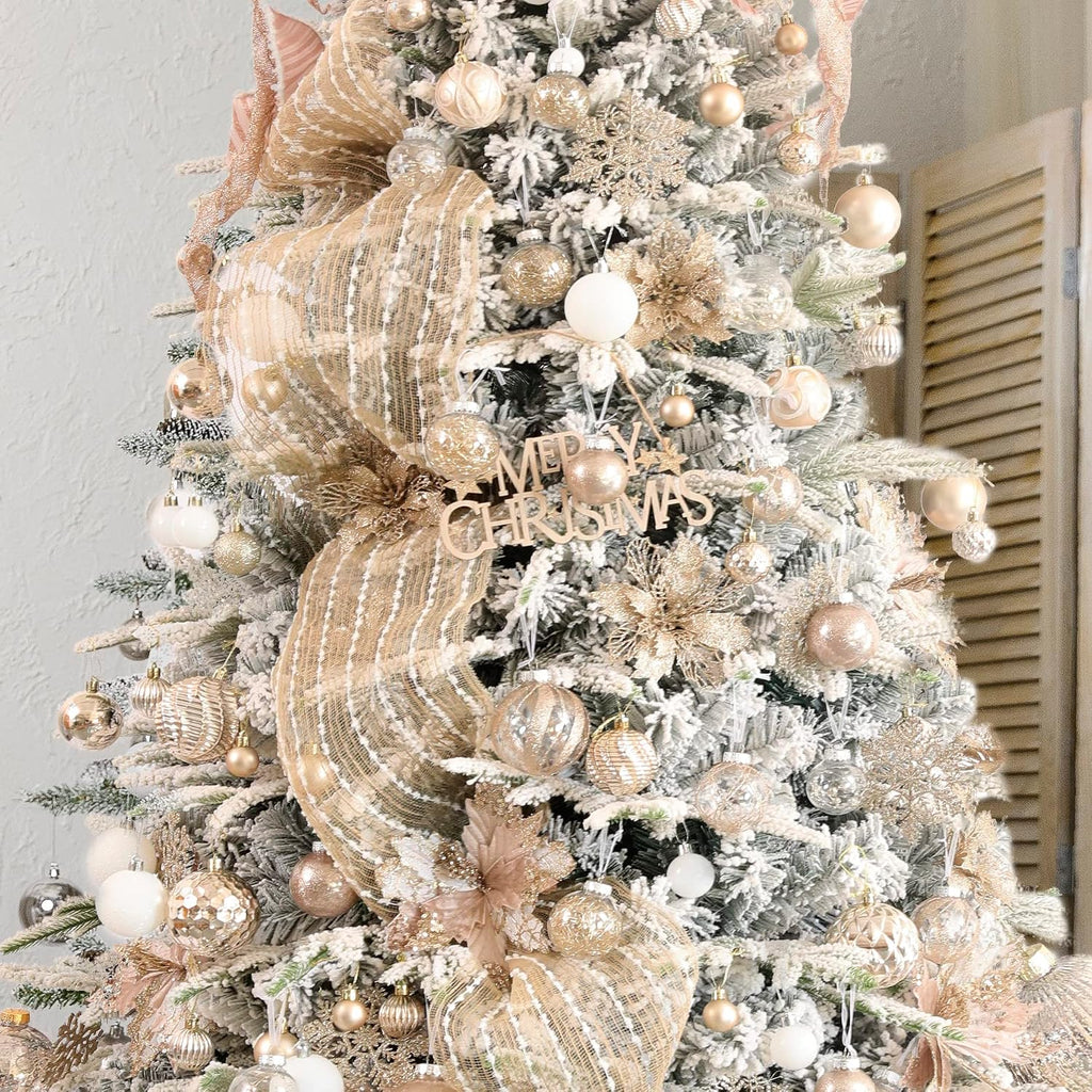Clear Christmas Ball Ornaments,24ct Shatterproof Plastic Decorative Christmas Ornaments Hanging Xmas Tree Baubles Set