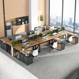 55-inch L Shaped Desk with Drawer Cabinet, Executive Computer Desk and lateral File Cabinet