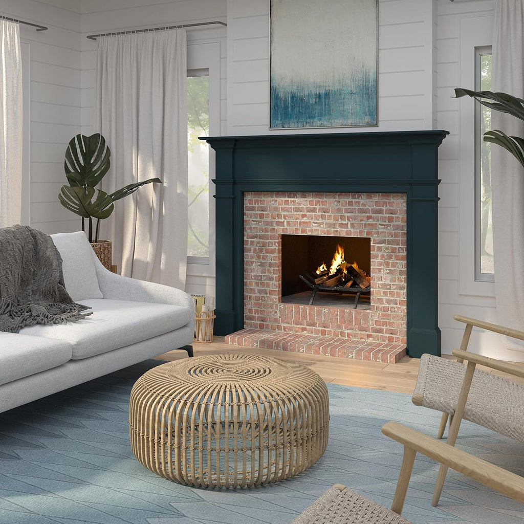 Bold Yet Unpretentious and Homey Wood Mantel Surround, 56", Unfinished
