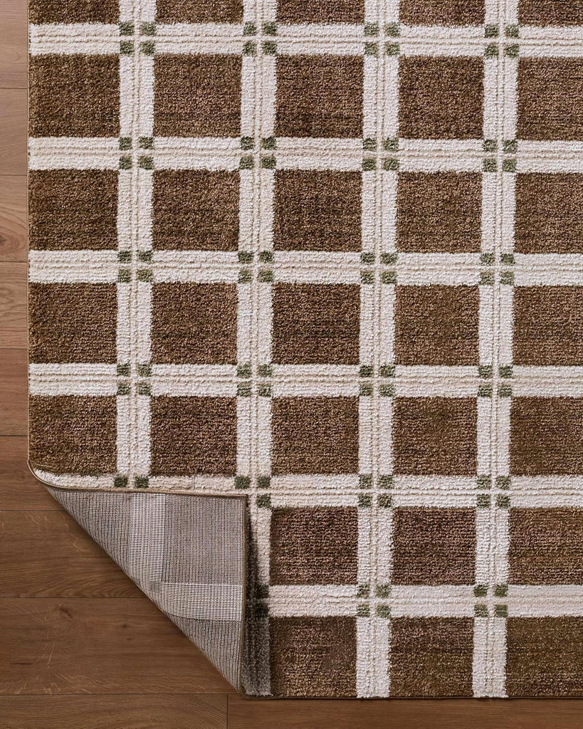 Talos Area Rug - Checkered Geometric Square Plaid Lattice - Contemporary Modern Minimalist Transitional Farmhouse