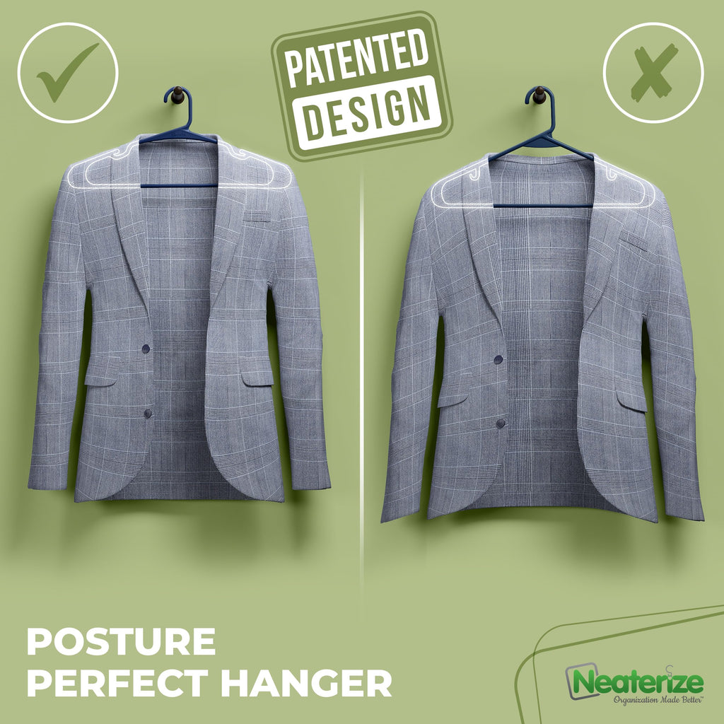 Clothes Hangers Plastic 100 Pack for Adults - Plastic Hangers, The Perfect Coat Hanger and Space Saving Clothes
