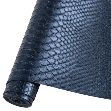 Black Faux Leather Sheet for Handicraft Making, Textured Surface&Cotton Backing, 11.8x53 Inch, 0.8mm Thick, for Leather