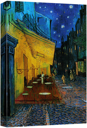 Canvas Print Wall Art Cafe Terrace at Night by Master Artist Vincent Van Gogh Nature Wilderness Illustrations Fine
