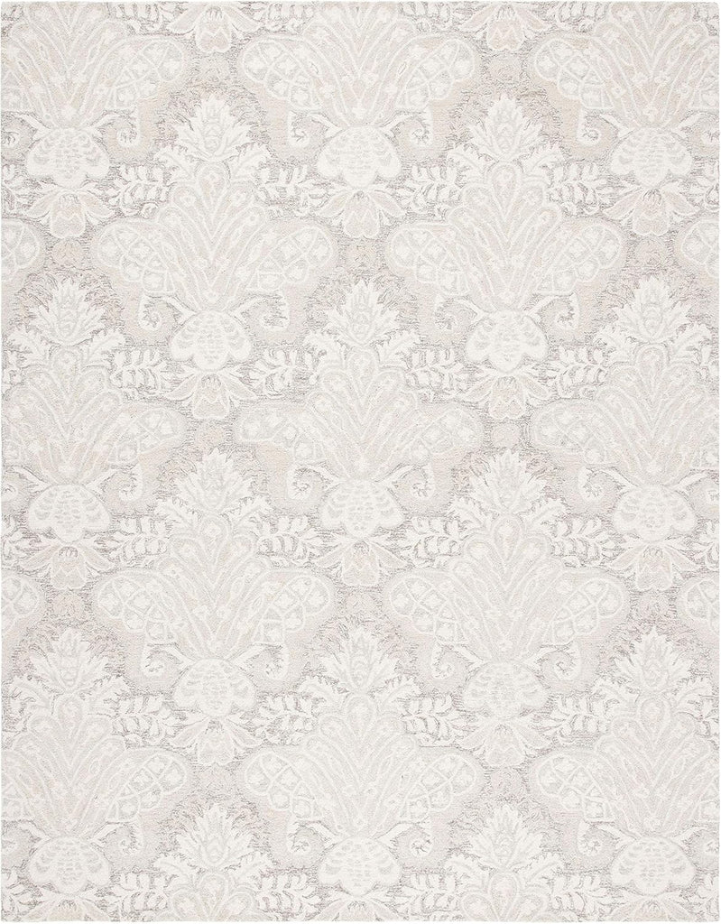 Micro-Loop Area Rug - 9' x 12', Beige, Handmade Wool