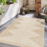 Eris Outdoor Area Rug - Outside Porch Patio Rug Carpet - No Pile Rug - Waterproof Rug - Geometric - 