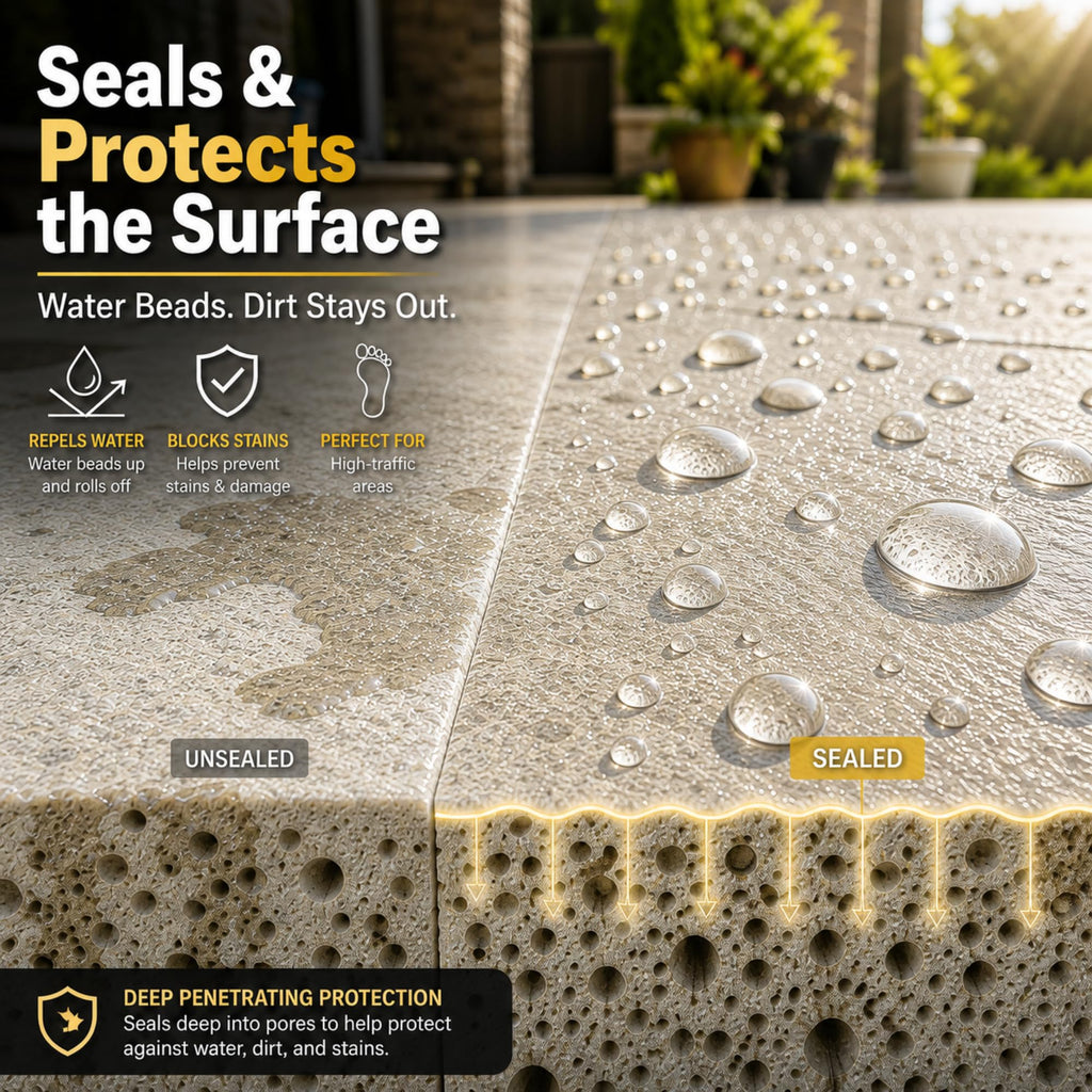 Wet Look Stone &, High Gloss for Pavers & Patios, 1 Quart