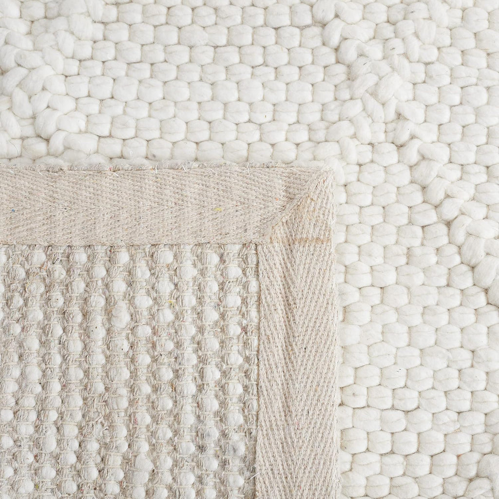 Natura X-Large Area Rug - 12' x 15', Ivory & Ivory, Handmade Wool & Viscose