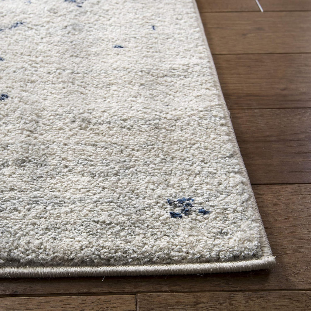 Madison Square Rug 4', Cream & Navy MAD603D