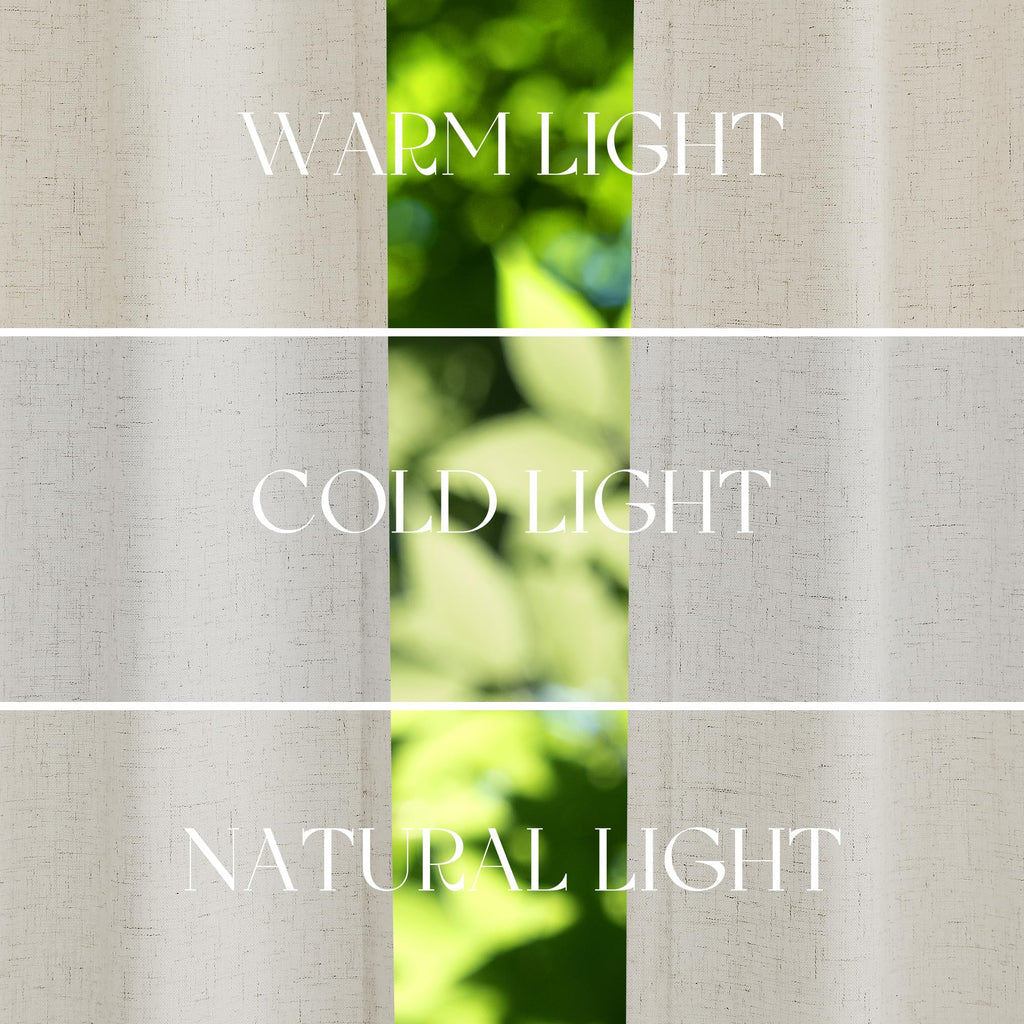 Natural Linen Cafe Curtains 30 Inch Long 2 Panels
