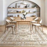 Vintage Living Room Area Rug 10x14 - Large Soft Washable Oriental Traditional Distressed Farmhouse R