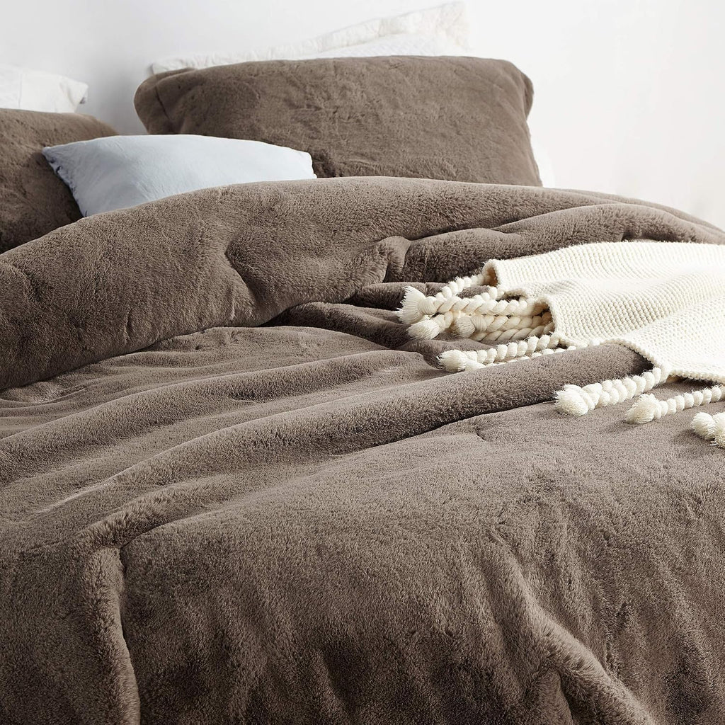 Chunky Bunny - Coma Inducer King Oversized Comforter - Velveteen Brown | Experience Coma Worthy Sleep with Cozy Plush