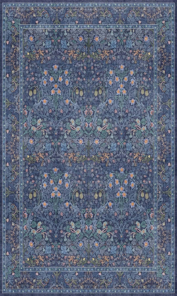 Vintage Dark Blue 3x5 Area Rugs