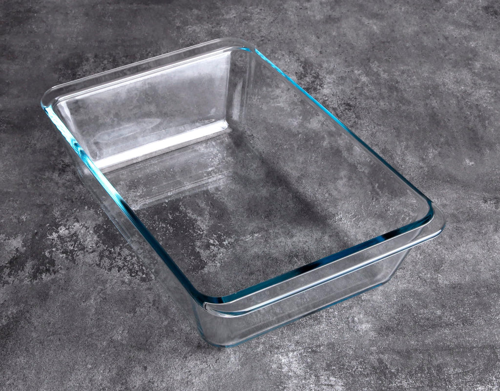 Deep Clear Glass Baking Dish, Rectangular Tempered Glass Baking Pan, The Larger casserole dish. -3.5 Liter