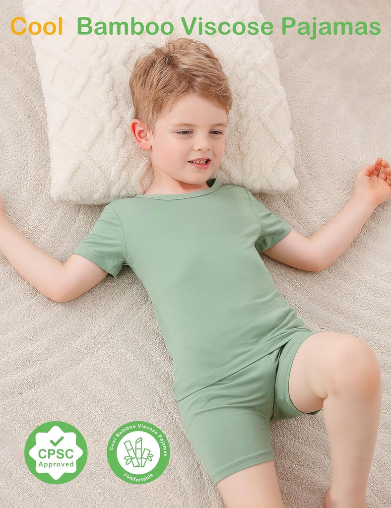 Bamboo Viscose Toddler Pajamas Baby 4 Piece Summer Pjs