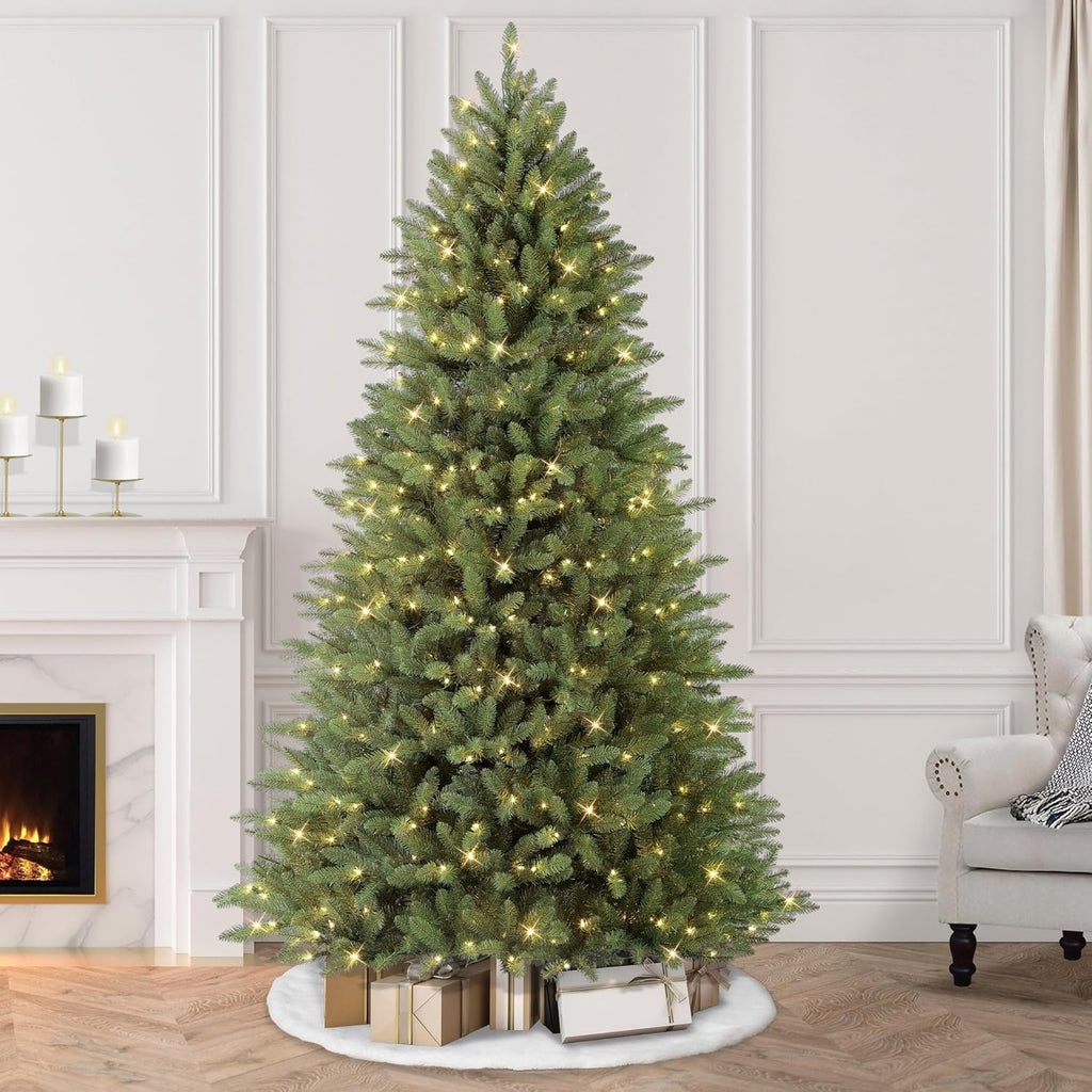 7.5 Foot Pre-Lit Elegant Series Fraser Fir Artificial Christmas Tree with 600 UL Listed Clear Lights, Green