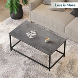 Small Coffee Table Modern Coffee Tables Open Design Rectangular Minimalist Center Table Home Office, Easy Assembly