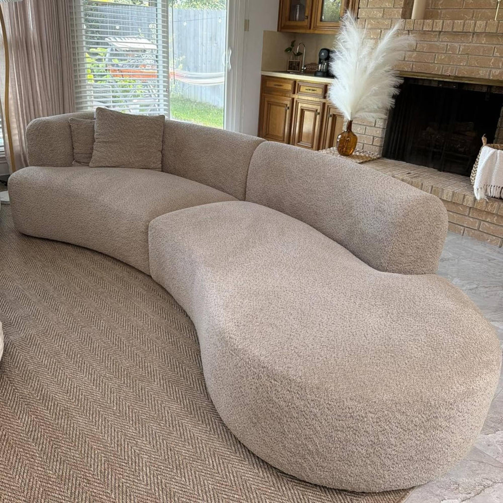 Formia Boucle Curved Sectional Couch
