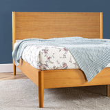 Allen Mid Century Wood Platform Bed Frame, Solid Wood Foundation, Wood Slat Support, No Box Spring Needed