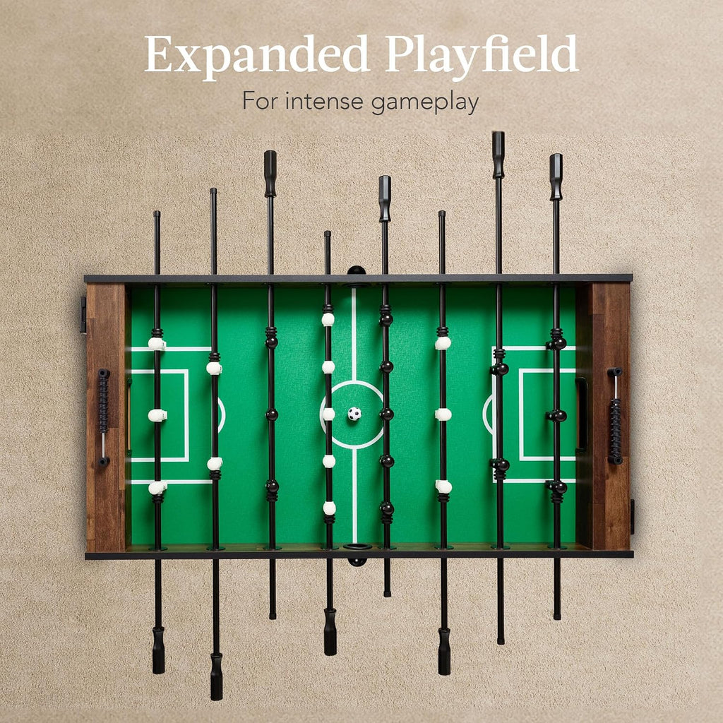 Full 54 Inch Regulation Foosball Table for Home, Game Room - Includes 2 Balls, 2 Cup Holders