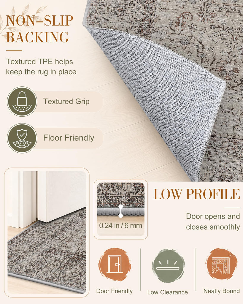Washable Runner Rug, Soft Non Slip Carpet Kitchen