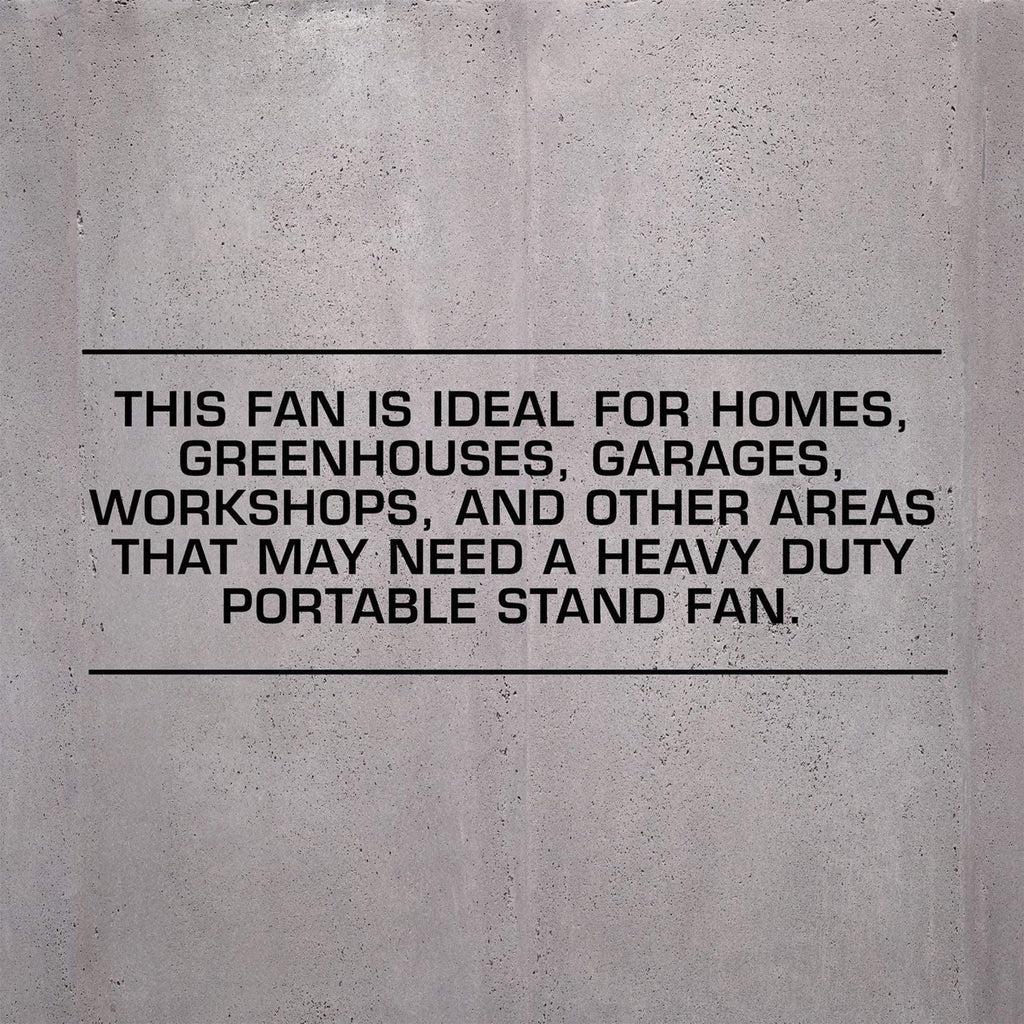 Pro High-Velocity Oscillating Metal Stand Fan, 3 Speeds, 20in