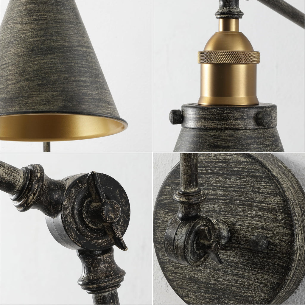 Rover 1-Light Wall Sconce 7", Rustic Dark Gray
