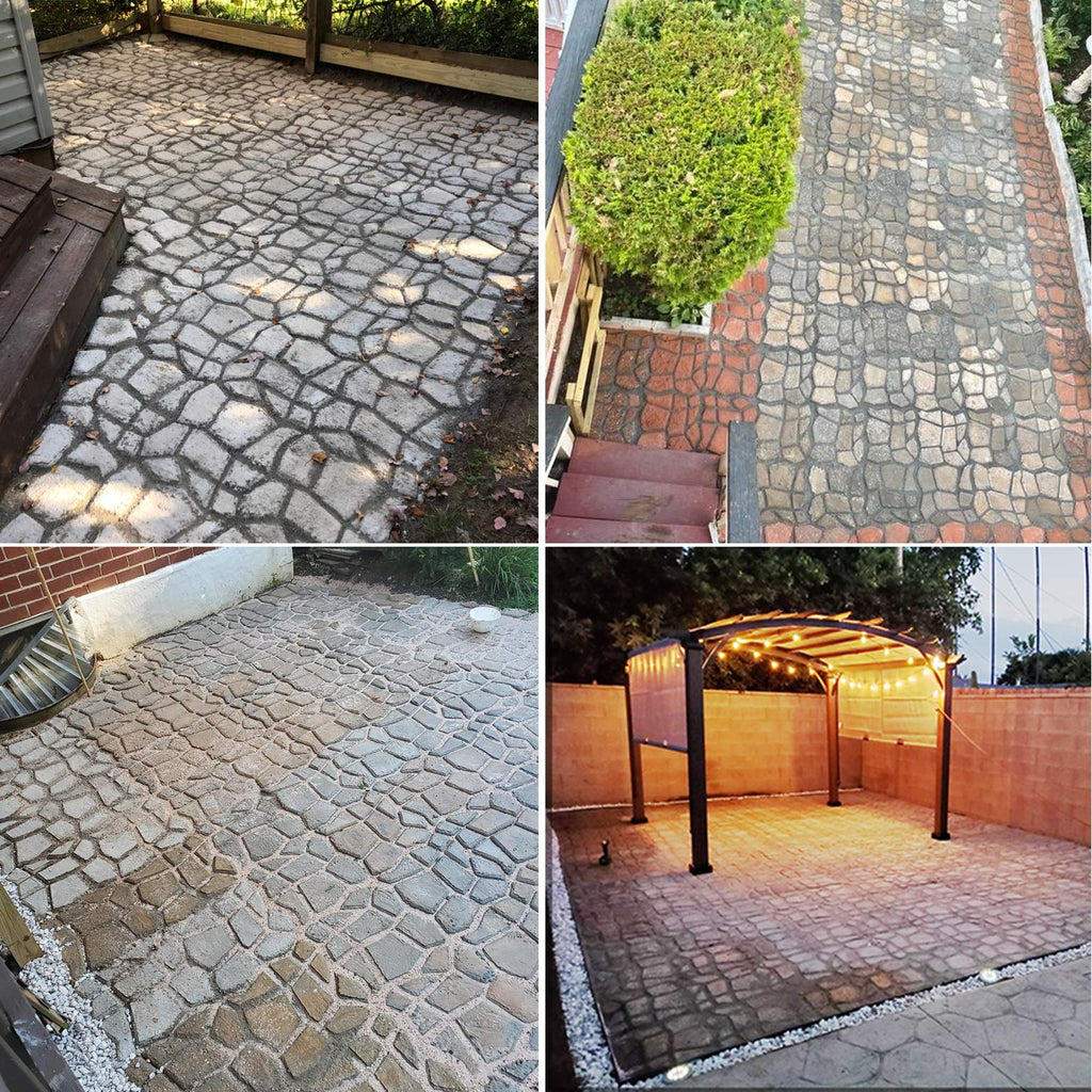 Walk Maker, Pathmate Stone Moldings Paving Pavement Concrete Molds Stepping Stone Paver Walk Way Mold , Lawn &