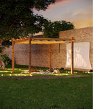 10x13 ft Outdoor Metal Pergola, Aluminum Pergola Gazebo with Adjustable Canopy & Reinforced Frame