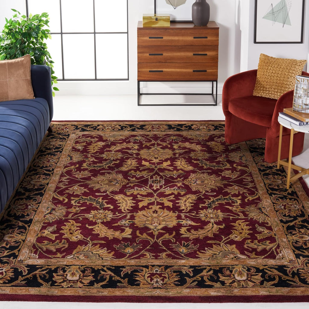 Heritage X-Large Area Rug - 12' x 15', Red & Black, Handmade Traditional Oriental Wool