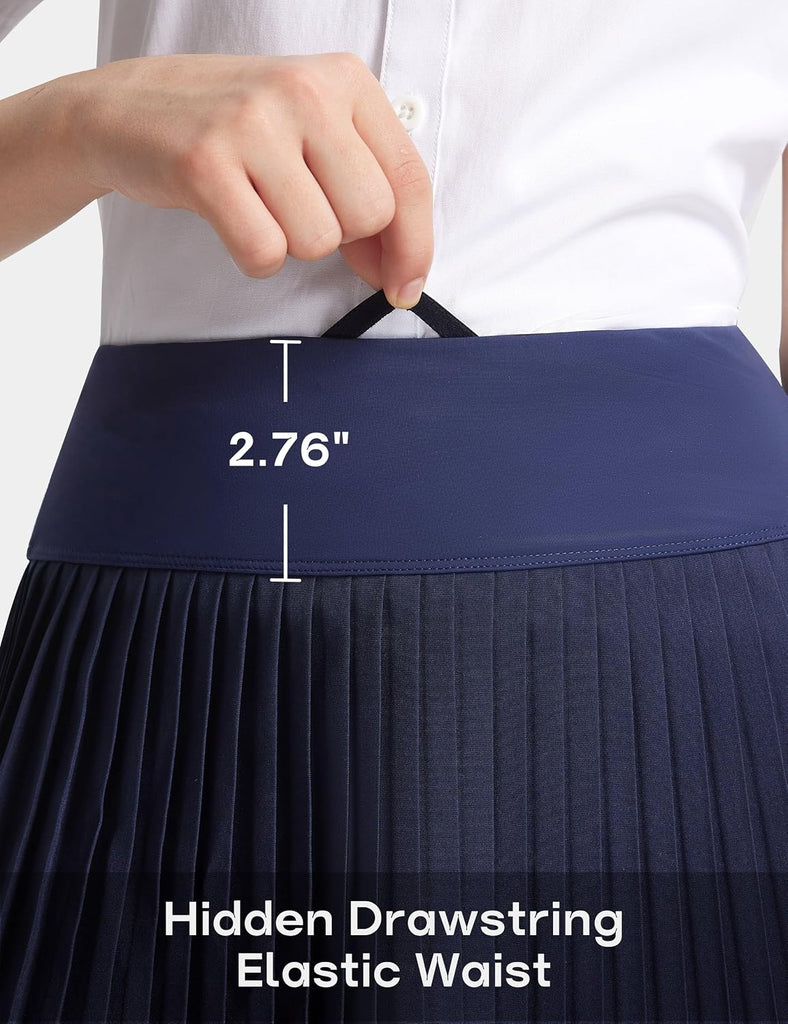 Girls Uniform Skirts Pleated Skorts with Shorts Pockets UPF50