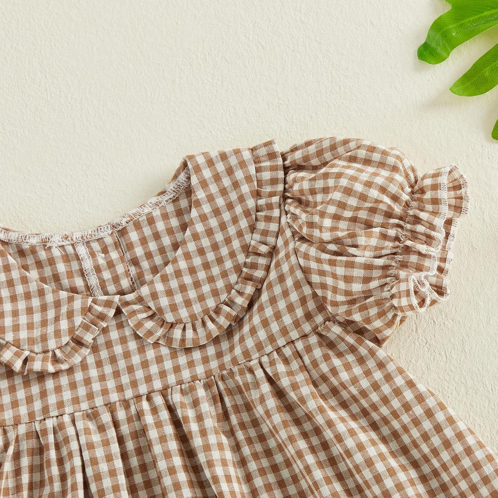 Toddler Girl Dresses Bubble Short Sleeve Dress Baby Summer Clothes