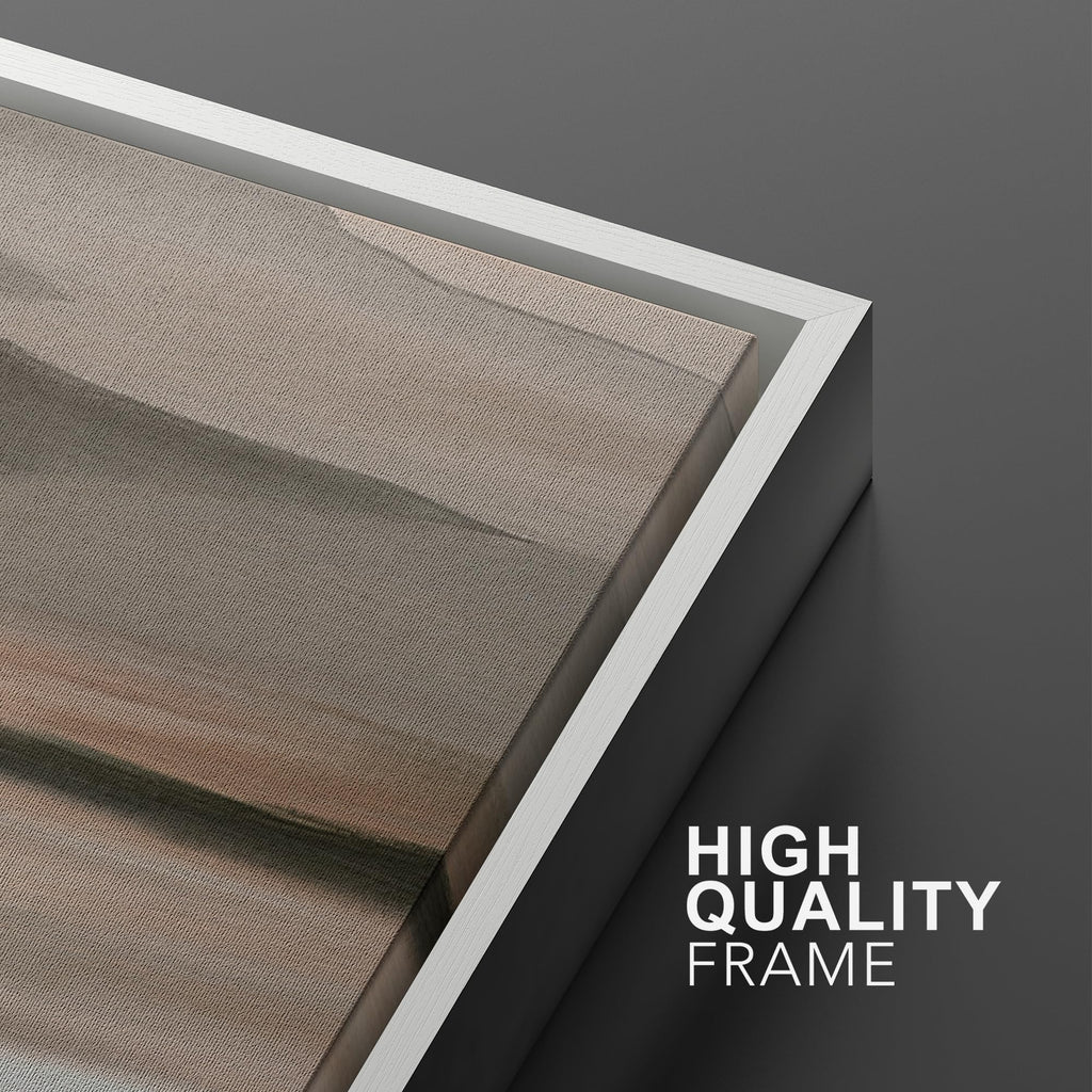 Framed Canvas Print Wall Art Set Warm Earth Tone Abstract Valley Landscape Illustrations Modern Art Minimal Boho