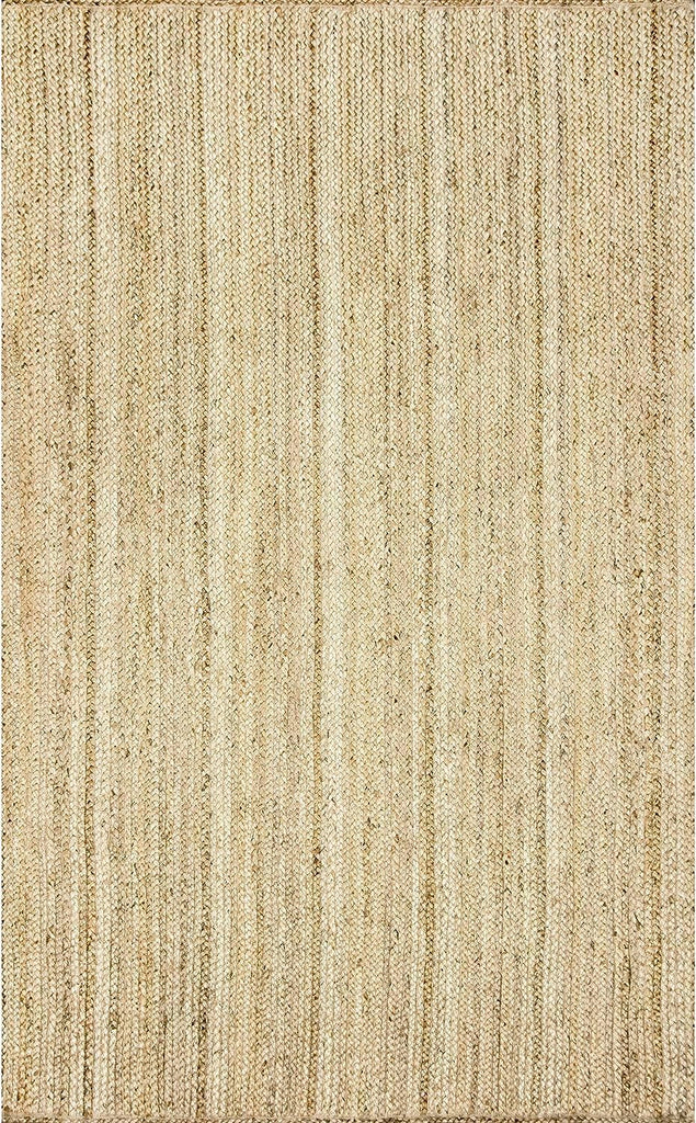 Jute Braided Area Rug, Handcrafted Traditional Farmhouse Carpet , Natural Home Décor, Eco-Friendly, 8 x 10 Feet