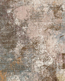 Arbosofe Modern Abstract Rug for Living Room, 8'x10' Washable Area Rug with Non-Slip Backing & Short Pile