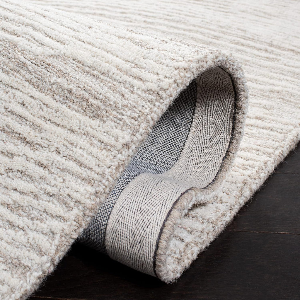 Metro Area Rug - 9' x 12', Natural & Ivory, Handmade Modern Wool