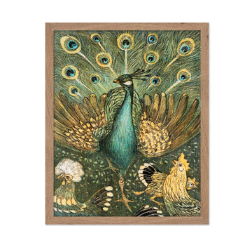 Master Vintage Theo van Hoytema Poster - Retro Art Nouveau Print - Gift for Artist, Friend - Peacock, Animal, Birds