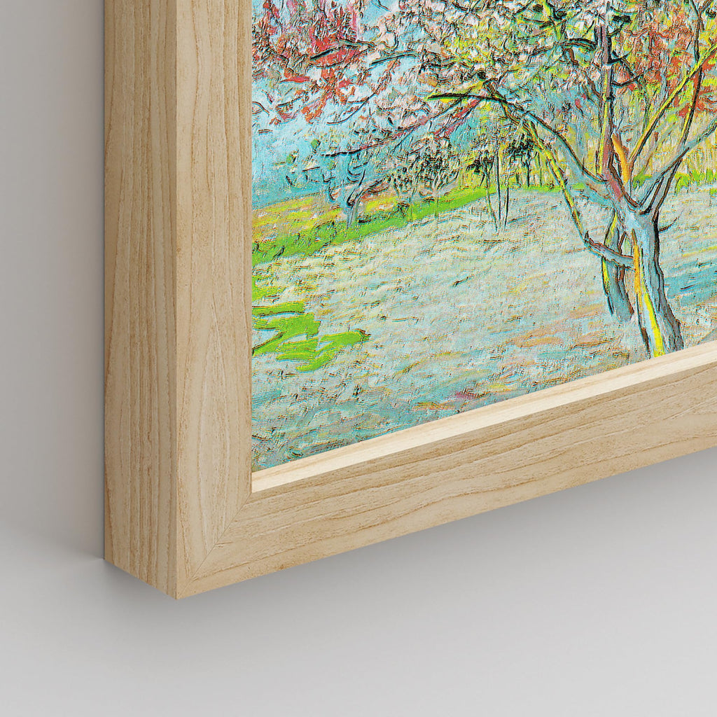 Framed Poster Van Gogh Blossoming Trees and Self-Portrait Classic Illustrations Fine Art Decorative Vintage