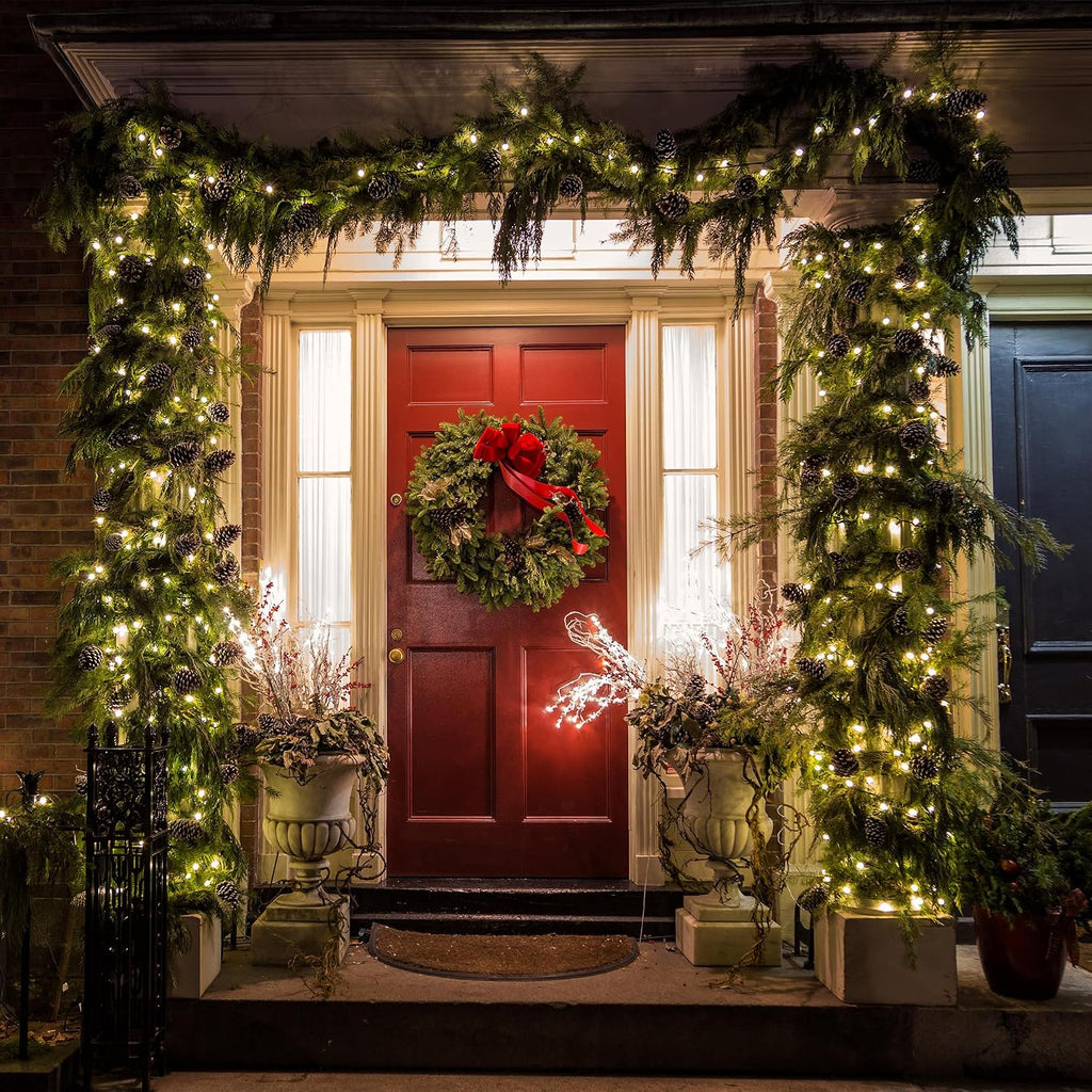 Extra Long Christmas Decorative Outdoor String Light 197 Feet 600LED 8 Modes Indoor Lights with Timer, Outdoor Indoor