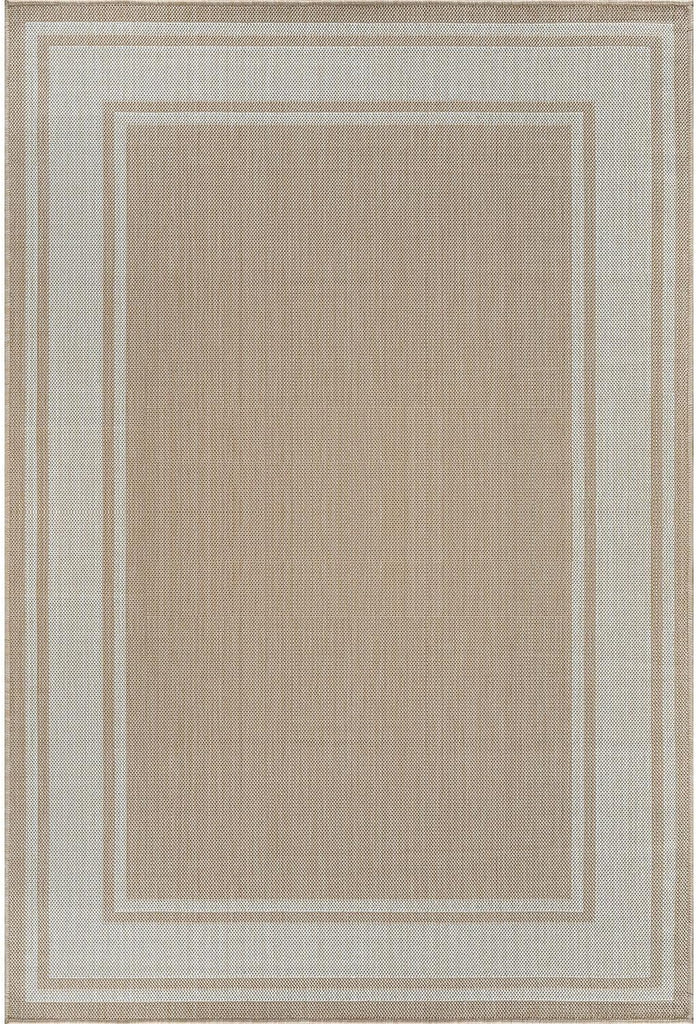 Outdoor Rug 8x10 Modern Bordered Area Rugs for Indoor and Outdoor Patio Deck Porch Garden Waterproof
