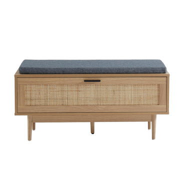 Amana Caning Rattan Shoe Bench 100 cm