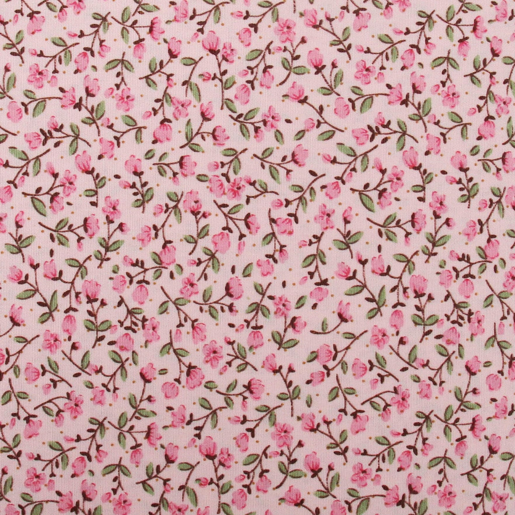 Sevenberry Pink Rosebud Cotton Quilting Fabric - 10 Yard Cut