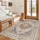 Area Rug 3x5, Washable Vintage Entryway Rugs