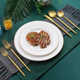 Matte Gold Silverware Set, 30-Piece Food Grade Stainless Steel Gold Flatware Set, Kitchen Utensil Set Service for 6