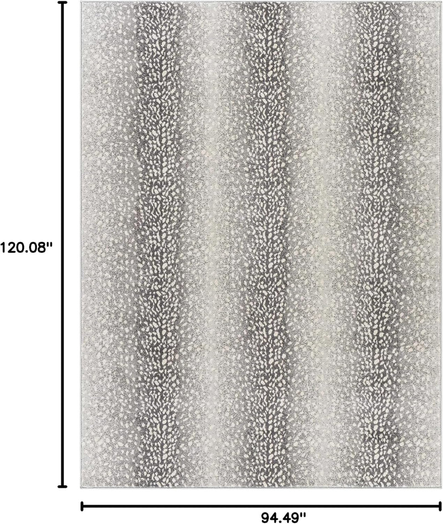 Pembroke Living Room, Bedroom Area Rug - Animal Print Antelope Striped Ombre - Contemporary Modern Minimalist
