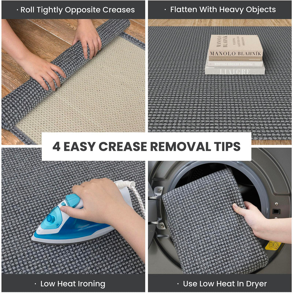 Washable Runner Rug 2x8 Non Slip Rubber Backed Hallway Runner Entryway Runner Indoor, Kitchen Rugs Woven Cotton Floor