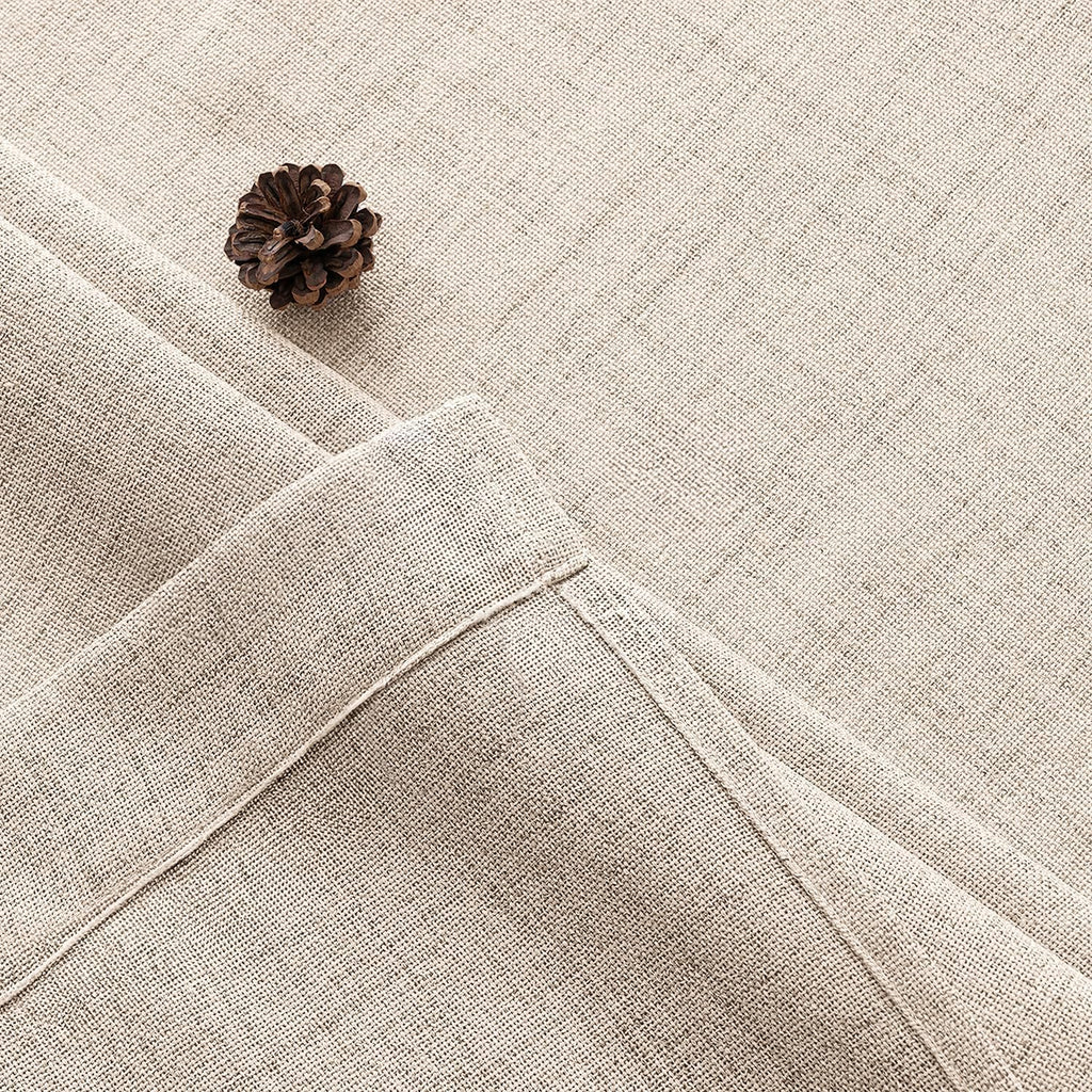 Linen Textured Small Kitchen Window Curtains Over Sink, Semi Sheer Farmhouse Cafe Curtain 36 Inch Long Short Back Tab