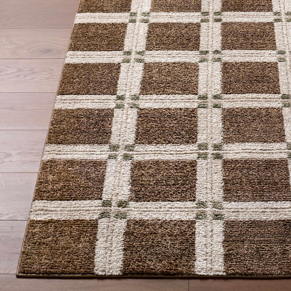 Talos Area Rug - Checkered Geometric Square Plaid Lattice - Contemporary Modern Minimalist Transitional Farmhouse